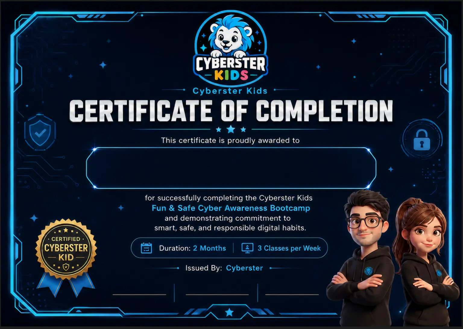 Cyberster Kids Certificate